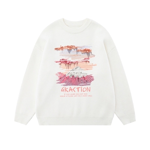白底新款秋冬时尚百搭宽松字母印花潮流毛衣TPM6843P40控68图片