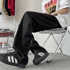 现货牛仔裤男春季ins高街美式小众垂坠感百搭阔腿裤N1070-P45，男装牛仔裤，星座308B-2