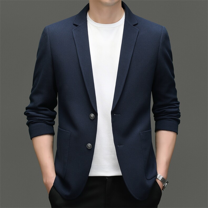 秋季新款西装男西服简约外套西服商务休闲小西装单西图片