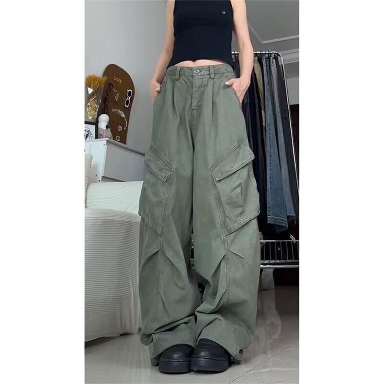 DW43-特P55美式水洗工装伐木裤男女潮牌2025新款潮-网图现货，男装牛仔裤，星座603-2