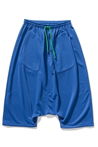 白底平铺 夏季大码日系港风休闲短裤低裆垮裤直筒阔腿裤 K170/P55图片