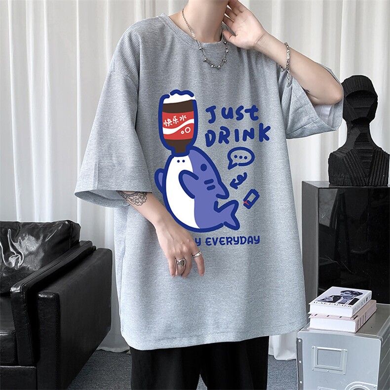 华夫格t恤男短袖男大码五分袖HT73450-P22,男装T恤,电商A040