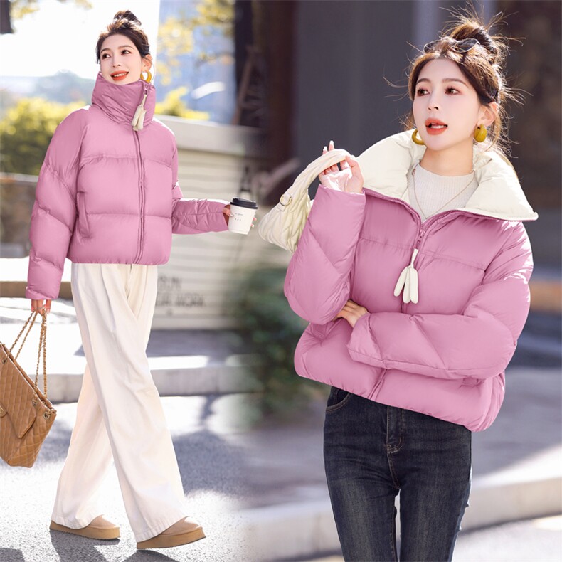 【Bao款】时尚面包服羽绒服2025冬季新品主推羽绒服显瘦小短款,女装羽绒服,意芙