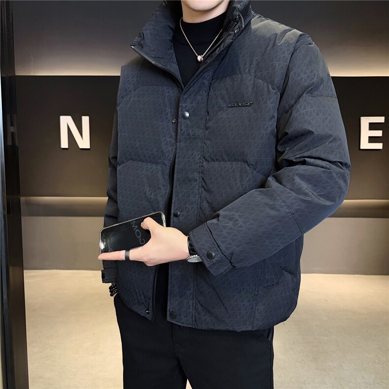 2025冬男修身立领暗花g标50白鸭绒羽绒A230-6606-P185（控280）图片