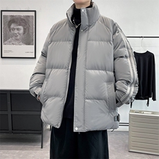 立领棉衣男秋冬季加厚棉袄外套条纹宽松ins潮面包棉服M0752-P108，男装棉衣，星座308B-2