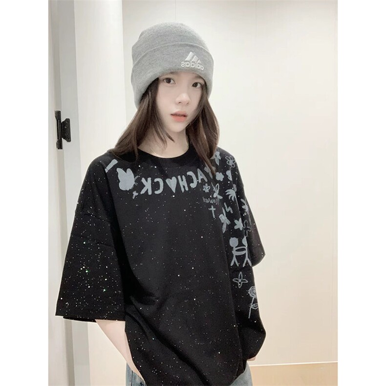 万针全刺绣工艺抖音得物高品质260克重磅纯棉双纱美式高街短袖T恤,男装T恤,电商A486