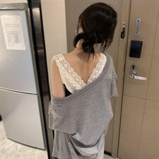 蕾丝背心，女装背心吊带，XTZ style