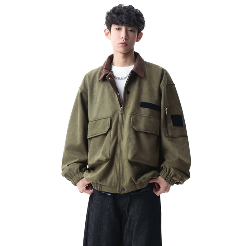 春款现货复古休闲工装夹克男士翻领宽松外套JK02656-P78,男装夹克,星座308B-2