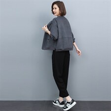 2021秋装新款休闲舒适女装套装时尚百搭显瘦两件套，女装套装/套裙，悦见她