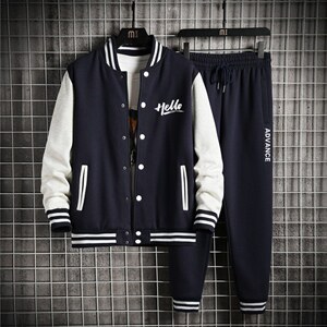 秋季新款棒球服大码卫衣套装学生潮流班服XZ102A-4-8663-P95图片