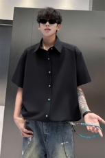 夏季垫肩UPF50+防晒衣短袖冰丝凉感衬衫薄男装外套防晒服S425特40，男装防晒衣，电商A233-1