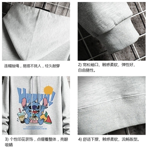WY2077-P40 纯棉连帽卫衣男大码运动帽衫宽松薄外套 网格挂拍图片