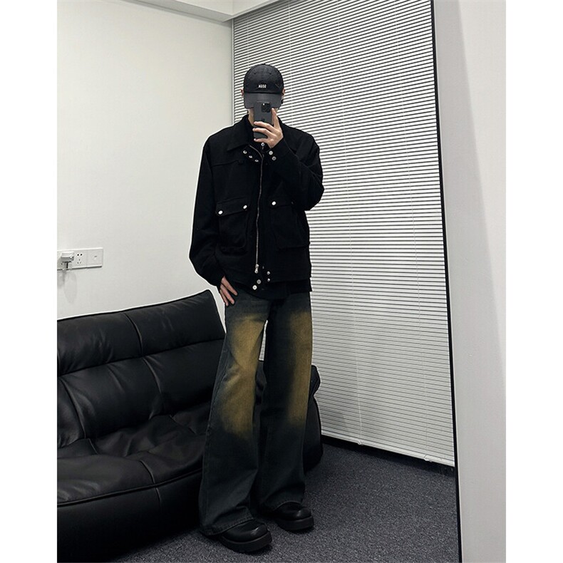 oversize裤子水洗蓝阔腿直筒牛仔裤杭州盗图必究！,男装牛仔裤,星座310A-4