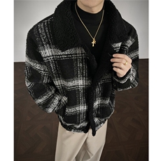 加棉保暖羊羔绒座山雕棉衣毛呢加厚保暖外套978特P108，男装棉衣，电商A458A