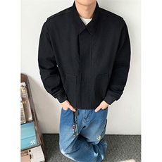 翻领帆布夹克外套男女春秋宽松工装棒球服宽松休闲上衣JW23，男装夹克，星座1116A（原606A-3）