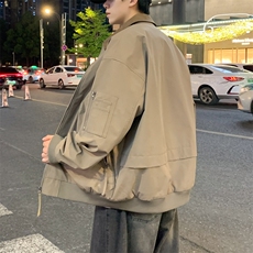 美式飞行员夹克男款解构弯刀短款外套廓形翻领棒球服JK02557-P70，男装夹克，星座308B-2