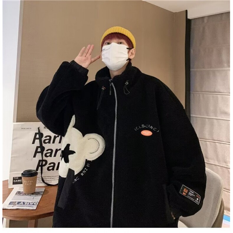 F604P75秋冬男装青年外套羊羔绒棉衣夹克保暖时尚休闲,男装夹克,星座512-6