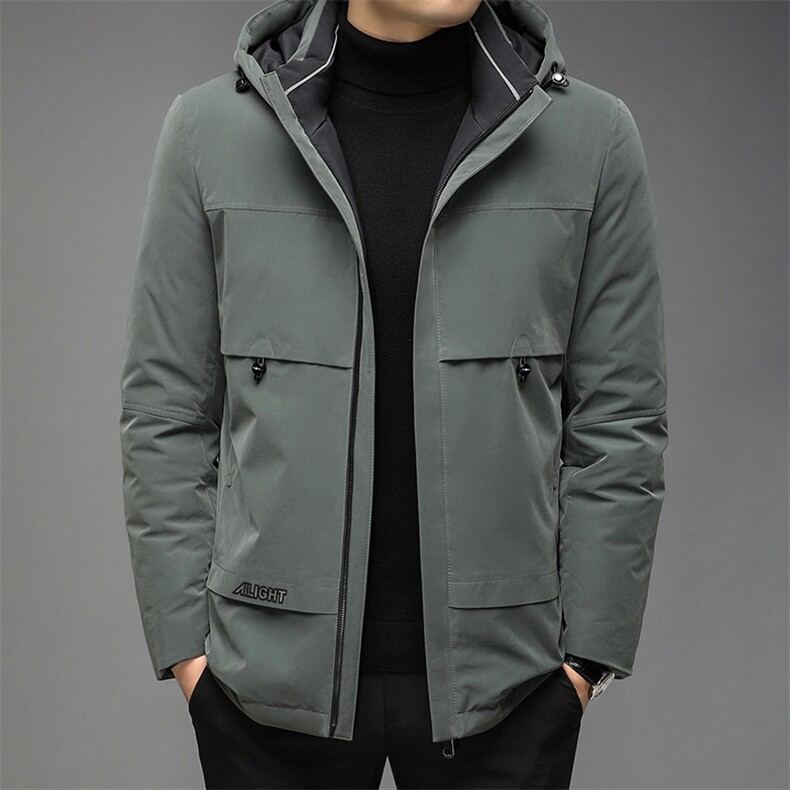 冬季中年男中长款休闲脱卸帽白鸭绒羽绒服男外套GSNA21307-P350,男装羽绒服,电商B212（原钱塘6029）