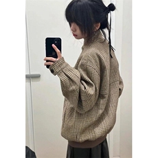 法式小香风中性加厚外套男春秋千鸟格哈灵顿短宽夹克上衣J217，男装夹克，星座1116A（原606A-3）