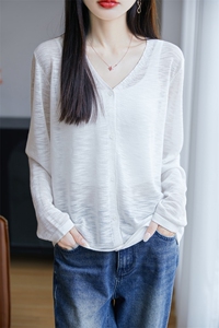 夏季轻薄开衫薄款外套长袖披肩空调防晒宽松女针织衫V领毛衫图片