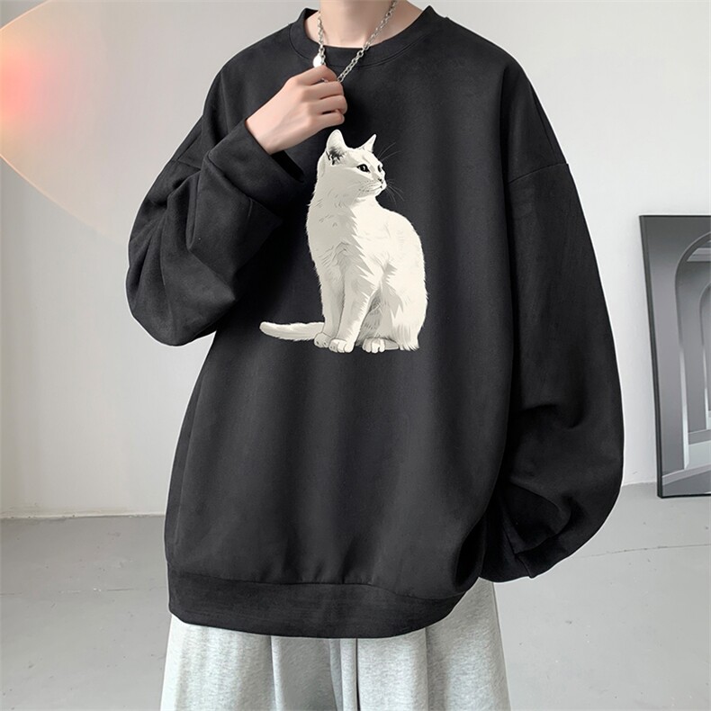 麂皮绒卫衣男大码重磅长袖t恤男JW81407-P35,男装T恤,电商A040