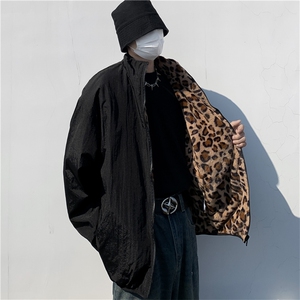 现货冬季美式复古两面穿棉服豹纹外套男时尚潮牌高端保暖棉衣6612图片