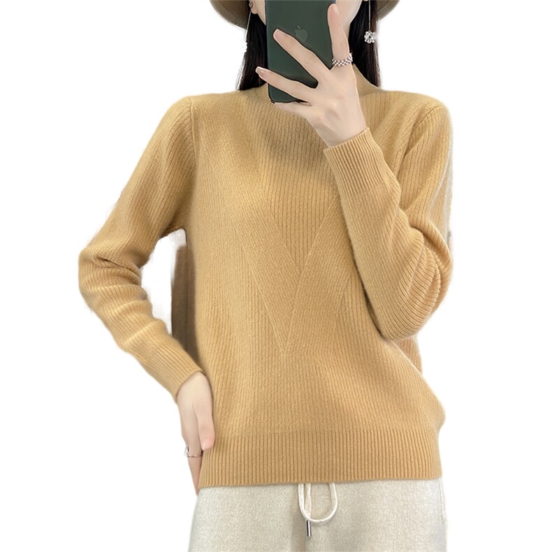 秋冬新款显瘦高级感羊毛连帽大衣保暖时尚百搭外套,女装羊毛衫,暖钟情羊绒