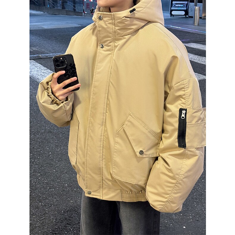 堆堆袖棉衣男冬季新款港风宽松连帽棉服MF9006-P95,男装棉衣,星座214-3