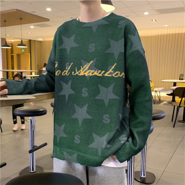 毛衣男韩版潮流宽松圆领毛衣字母有改MY5014P43,男装针织衫/毛衣,星座1116-2
