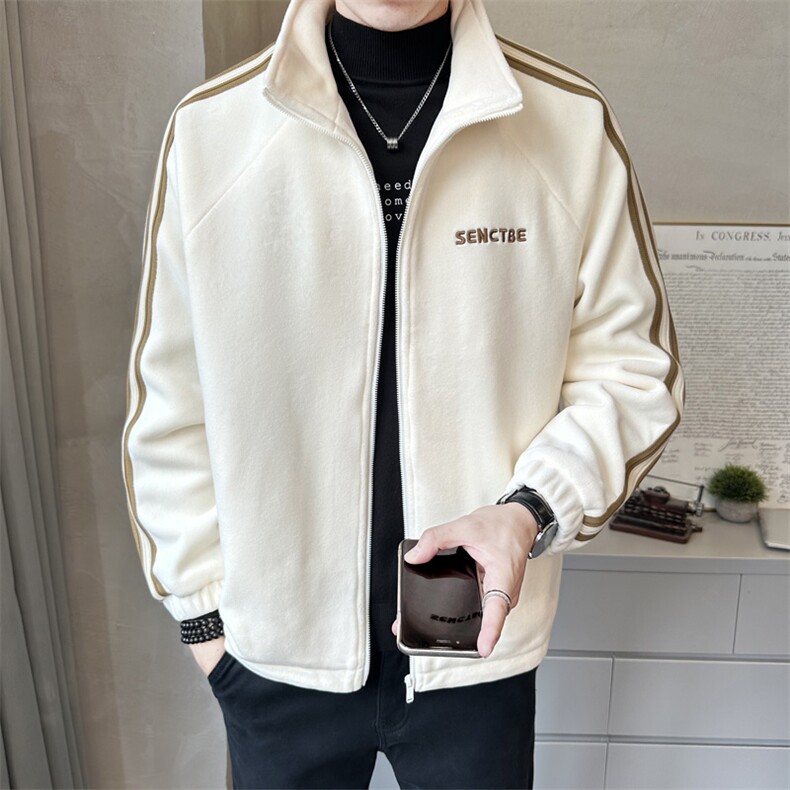 新款纯色奥粒绒男休闲流行保暖立领夹克绒外套R7158-P110,男装夹克,电商A239