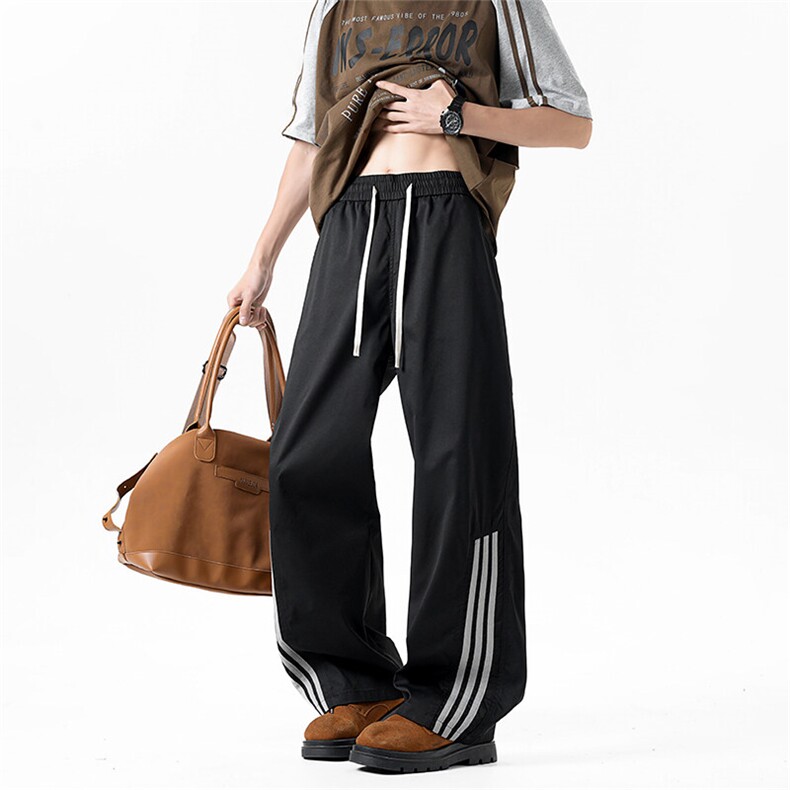 休闲裤男夏季新款港风宽松扎染工装阔腿长裤CK8203-P45，男装休闲裤，星座214-3