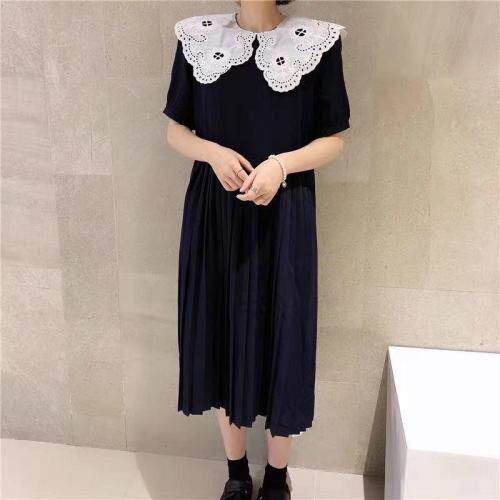 【现货】夏季新款韩版刺绣领连衣裙，女装连衣裙，1+9