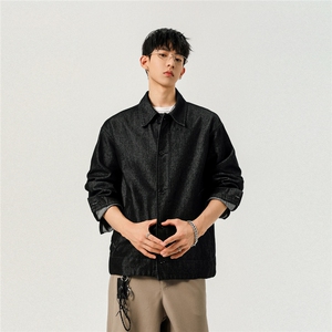不褪色2025新高品质牛仔夹克宽松韩版工装潮流水洗外套N107/P98图片