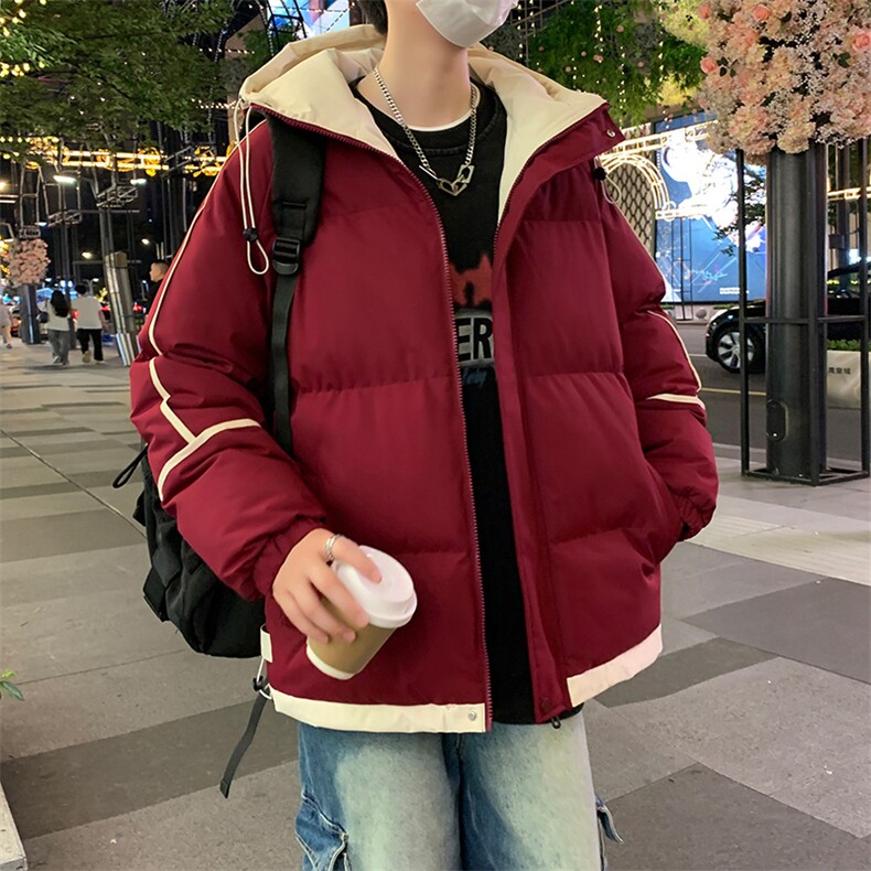 夜景中性风情侣款棉衣2026冬季宽松加厚外套男A436-3096-P80,男装棉衣,电商A436