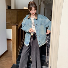 有货春秋撞色牛仔外套1045P145K218，女装短外套，2C176