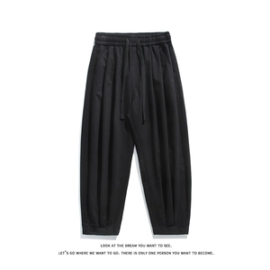 美式潮高腰显瘦宽松大码全棉休闲裤小束脚K8583-P42【特价】,中国男人冬天搭配图片