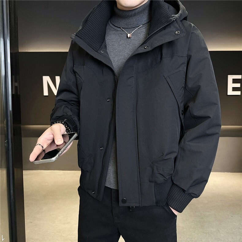 新标90绒工装连帽羽绒服男冬季外套A313-25659-P315控劵后398,男装羽绒服,电商A313