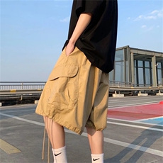 休闲直筒五分裤男女夏季薄款宽松百搭阔腿工装短裤ins潮D091-P33，男装休闲裤，星座1008-1