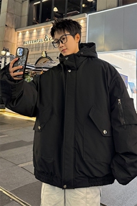棉服男冬季新款港风宽松连帽棉衣MF9006-P90图片