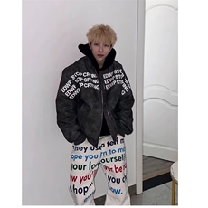 美式cleanfit飞行夹克外套男秋季廓形高街hiphop高级感痞帅棒球服，男装皮衣，星座218-1（原230）
