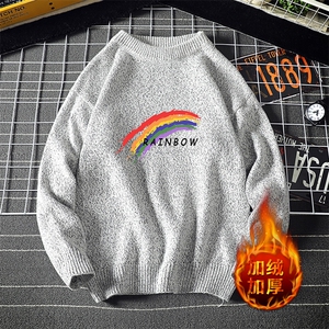 M19064-P45 加绒款-P65 加厚加绒毛衣男大码毛线衣男针织衫男线衫图片