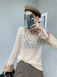 新面料喇叭袖打底图片