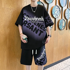 夏季短袖短裤运动套装青少年两件套6160特P40，男装牛仔裤，电商A309