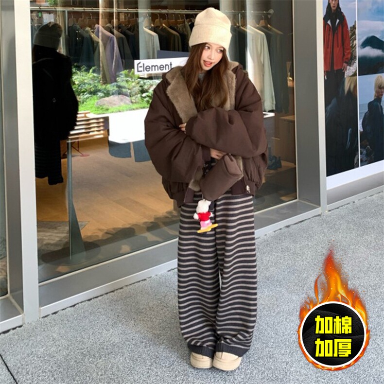 两面穿现货重磅短款座山雕棉衣男女双面穿毛毛绒棉服加厚外套,男装棉衣,电商A443