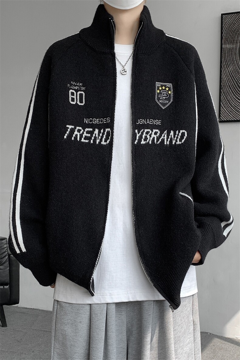 8XL-M超大码毛衣棒球服外套男针织衫开衫赛车夹克男MY1220-P118,男装夹克,电商D206-1