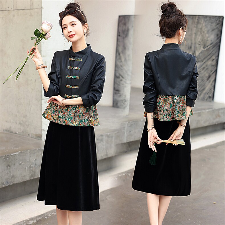 2025新中式黑色衬衫复古国风独特别致超好看独特漂亮减龄洋气上衣，女装连衣裙，天丝秀