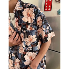 春季宽松型潮简约原宿日系青春流行五分袖SC620P28，男装衬衫，星座1116-2