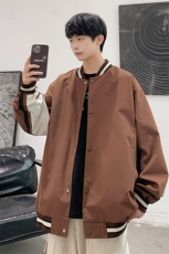 小牛津上衣夹克宽松落肩拼色棒球服外套XZ214-8JK701-P65，男装夹克，星座1204-3
