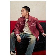 J9818-P70美式高街复古翻领PU皮棒球服夹克外套，男装夹克，星座617A-2