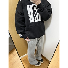 重工刺绣连帽卫衣潮秋冬加绒加厚重磅情侣款外套W118，男装针织衫/毛衣，星座1116A（原606A-3）